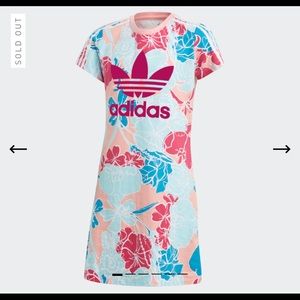 Girls’ Adidas Floral Tshirt Dress XL (14-15Y)